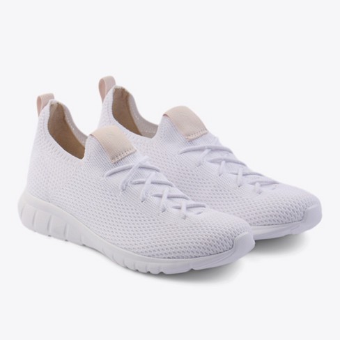 Nisolo Sustainable Women's Athleisure Eco-knit Sneaker White, Size 6 ...