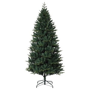 Artificial Christmas Tree, Artificial Xmas Tree with Branch Tips, Metal Base, for Holiday Christmas Decoration Garden - 1 of 4