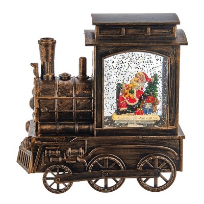 Kurt Adler Kurt Adler 7-Inch Battery-Operated Musical with Light Santa Water Train and Projector