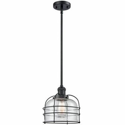 Bell Cage - 1 Light Mini Pendant In Traditional Style-10 Inches Tall and 9 Inches Wide