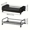 Racxily 2 Pack Under Bed Storage Containers with Wheels Metal Frame Clothes Blanket Book Toy Organizer, Utility Storage Rolling Box, Gray - 2 of 4