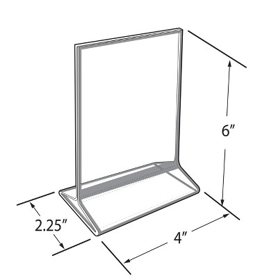 Silver Trim Double-Sided Clear Acrylic 4x6 Tabletop Frames