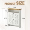 TiramisuBest Modern Minimalist MDF Shoe Cabinet Sliding Door Space Saving Entrance Hallway Storage - 3 of 4
