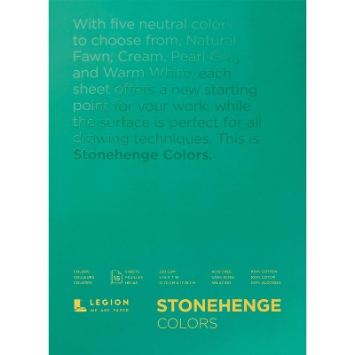 Stonehenge Paper Pad 5"X7" 15 Sheets/Pkg-Multi-Color 90lb