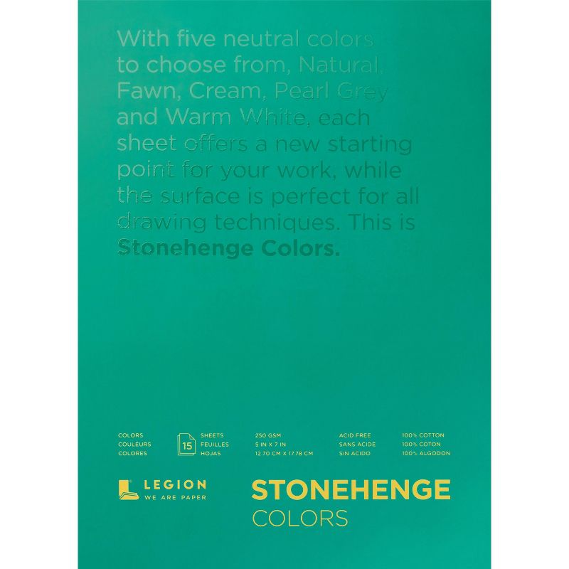 Stonehenge Paper Pad 5"X7" 15 Sheets/Pkg-Multi-Color 90lb, 1 of 3