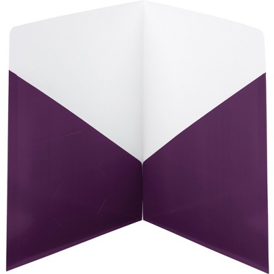 Smead Contemporary 2-Pkt Folder 9-3/4"x11-1/2" 25/BX Purple 87961