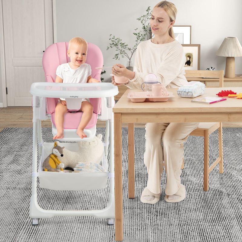 Infans Baby High Chair Convertible Infant Dining Chair Adjustable Height & Backrest, 2 of 8