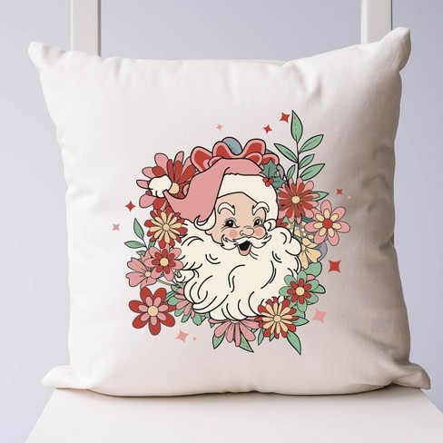 City Creek Prints Floral Santa Canvas Pillow Cover - Natural - image 1 of 2