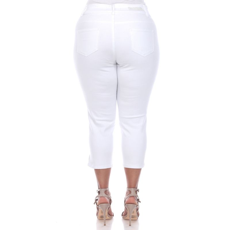 Women's Plus Size Capri Jeans - White Mark, 4 of 6