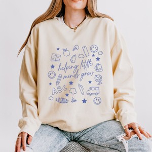 Simply Sage Market S.W.Smiley Helping Little Minds Grow Lightweight Garment Dyed Sweatshirt - 1 of 4