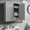 Lirago 26" Bathroom Cabinet Storage Cabinet with Adjustable Shelf 26*22 Gray - 2 of 4