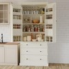 Kitchen Pantry Cabinet with 3 Adjustable Shelves, 8 Door Racks, 3 Drawers, Freestanding Tall Storage Cupboard for Kitchen or Dining Room-The Pop Home - 3 of 4