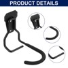 Unique Bargains Heavy Duty Garage Wall Ceiling Utility Tool Hanger Bike Hooks 2 Pcs Black 3 Holes - 3 of 4
