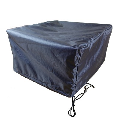 Summerset Shield Gold 2-Layer Polyester Fabric Outdoor Fire Table Square Cover - 44x44", Charcoal Grey