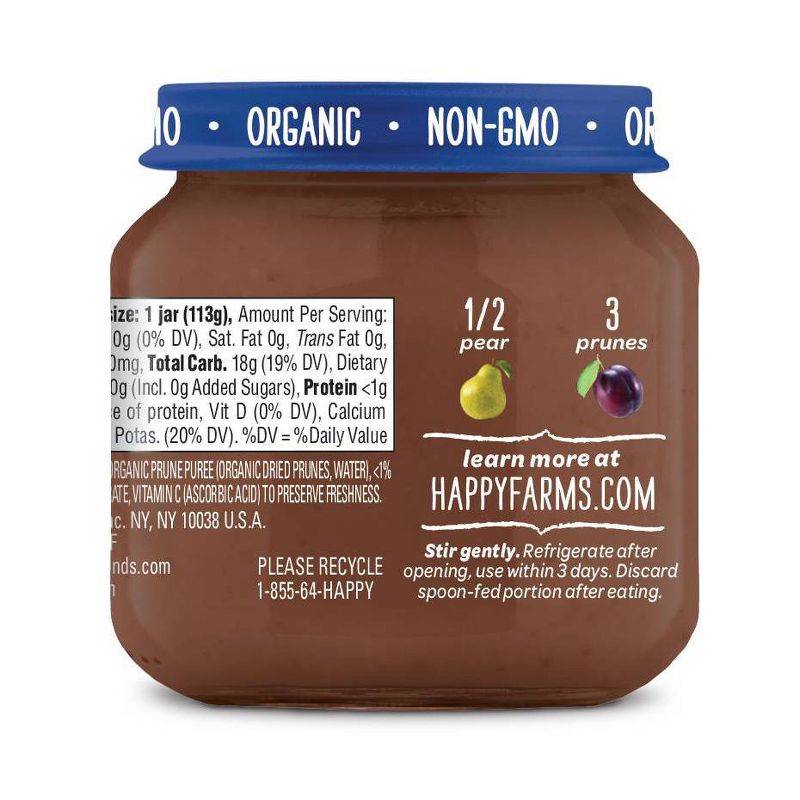 HappyBaby Clearly Crafted Pears &#38; Prunes Baby Food Jar - 4oz, 4 of 5