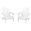 GDFStudio Adelina Outdoor Acacia Wood Folding Adirondack Chairs (Set of 2) - 2 of 4