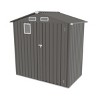 Syemin Storage Sheds Metal Outdoor Storage Shed with Clear Window and Lockable Door Compact for Garden, Backyard, Patio, Gray, 67.72"*38.19"*72.83" - 2 of 4