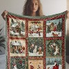 Lomsoe Christmas Village Print Flannel Blanket - All Seasons Soft and Warm Throw Blanket for Bed, Napping, Camping, Travel, Office - 2 of 4