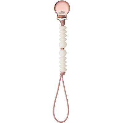 Pacifier Clips - Baby Pacifier Holder Silicone Binky Clip for Boys/Girls - The Ultimate Newborn Gift Set BPA Free - Vanilla Rose Ombre