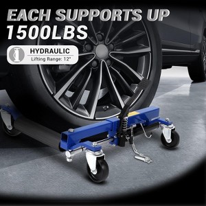 Wheel Dolly, 4-Pack Car Wheel Dolly Jack Set 6000LBS Capacity - Heavy Duty Vehicle Dollies for Cars SUV Motorcycles - 1 of 4