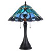Chloe Lighting Keegan Tiffany-style 2 Light Victorian Table Lamp 16" Shade - 2 of 4