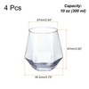 Unique Bargains Stemless Geometric Design Diamond Whiskey Glasses 4 Pcs - 2 of 4