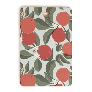 Cuss Yeah Designs Abstract Red Apples Cutting Board Rectangle - Deny Designs - 1 of 3