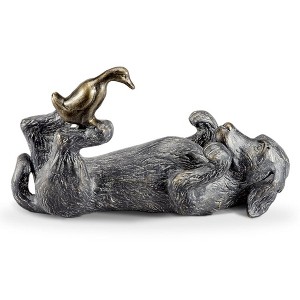 SPI Home Puppy Play Garden Sculpture – Whimsical 8" Tall Metal Dog Figurine for Outdoor Décor, Playful Pet-Inspired Yard Accent - 1 of 4