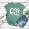 Simply Sage Market Women's Lucky Season Checkered Short Sleeve Garment Dyed Tee - 2 of 4