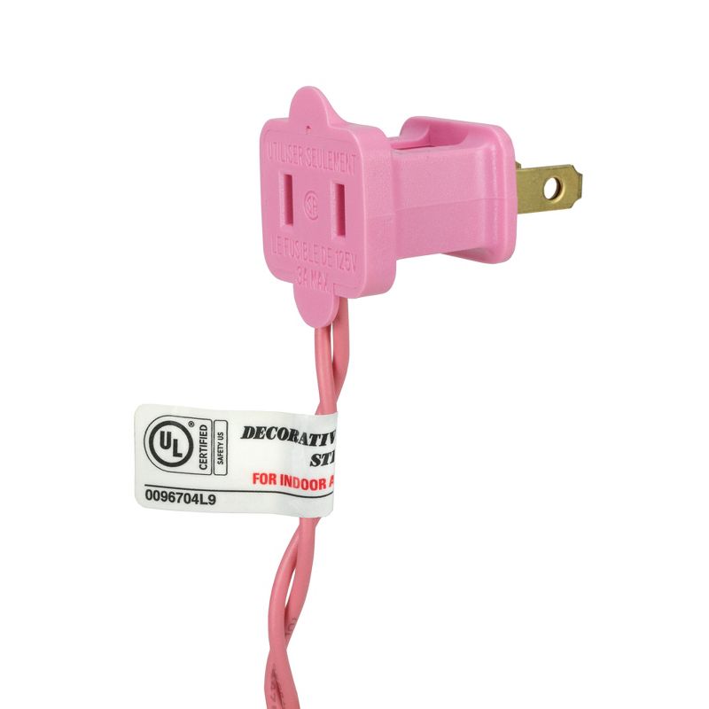 Northlight 100ct Pink Mini Christmas Light Set, 20ft Pink Wire, 2 of 3