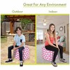 Majestic Home Goods,Cube Pouf Polka Dot (Large) - 3 of 4