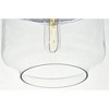 Elegant Lighting Ashwell 1-Light Chrome Pendant with Bell-Shaped Clear Glass - 3 of 4
