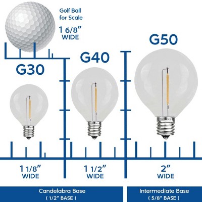 Clear Globe G50 Dimmable Incandescent Decorative Bulbs, 25 Pack