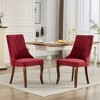 NicBex Set of 2 Upholstered Dining Chairs,Armless Chairs with Solid Wood Legs,Accent chair for Home,Kitchen,Living Room,Restaurant - 2 of 4
