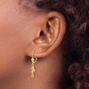 Black Bow Jewelry 3D Mini Textured Seahorse Lever Back Earrings in 14k Yellow Gold - 3 of 4