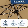 Jojoka 10FT Patio Umbrella with 8 Sturdy Ribs,Table Umbrella with Push Button Tilt and Crank - 3 of 4