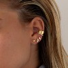 14K Gold Plated Mini Stud Earrings - Sterling Silver Flat Back Earring Pack for Cartilage Piercing - 3 of 4
