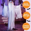 Joyfy 67" Halloween Life Size Animatronics Ghost Outdoor Decor, Sound-Actived Skeleton Haunted House Props with Creepy Sound for Garden Yard Lawn - 4 of 4