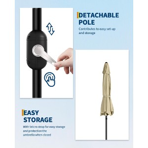 7.5ft Navy Blue Patio Umbrella with Tilt Crank - UV Protection & Waterproof for Outdoor Use - 1 of 4