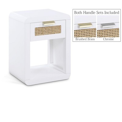 Meridian Furniture,Langham White Nightstand