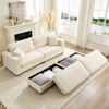 Mjkone Corduroy Comfy Chaise Lounge Deep Seat Sleeper Sofa Chair with Storage Ottoman,Upholstered Single/Loveseat Sofa - 2 of 4