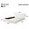 Modern Solid Wood Bed Frame with Headboard, Elegant Velvet Upholstered Platform Bed for Bedroom – The Pop Home - 4 of 4
