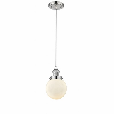 Beacon - 1 Light Cord Hung Mini Pendant In Industrial Style-9.5 Inches Tall and 6 Inches Wide
