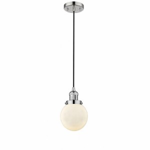 Beacon - 1 Light Cord Hung Mini Pendant In Industrial Style-9.5 Inches Tall and 6 Inches Wide - 1 of 1
