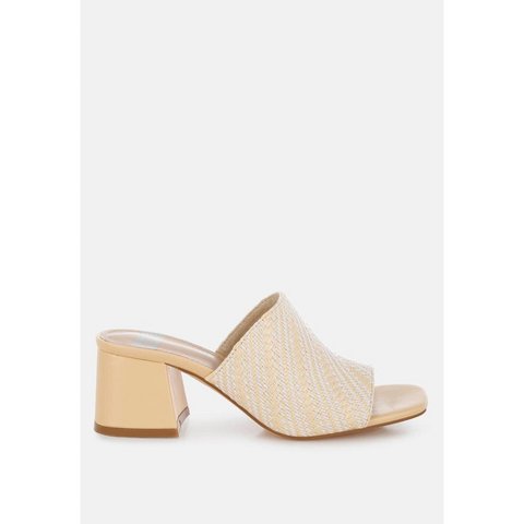 Женские сандалии Rag & Co Womens Morgana Woven Raffia Slip Ons Sandals 7