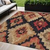 HomeRoots 5' X 8' Rust And Charcoal Aztec Washable Indoor Outdoor Area Rug - 2 of 4