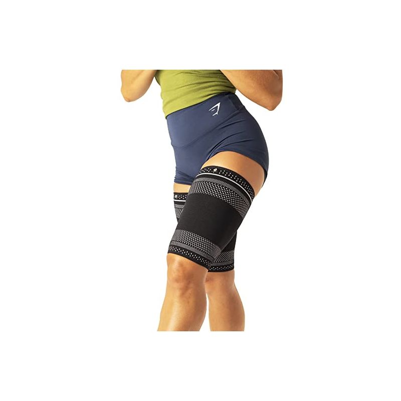 Copper Joe Thigh Compression Sleeves Support for Quad Groin Hamstring Arthritis Running Basketball & Baseball Upper Leg Sleeves - 2 Pack, 1 of 7
