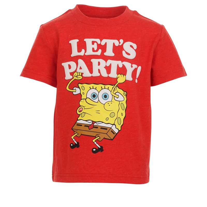 SpongeBob SquarePants 3 Pack T-Shirts Little Kid to Big Kid, 4 of 5