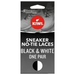 KIWI Sneaker No-Tie Shoe Laces - Black and White 1pair
