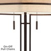 Possini Euro Design Andes Industrial Table Lamp 27 1/2" Tall Oil Rubbed Bronze USB Charging Port Double Shade for Bedroom Living Room Nightstand Home - 4 of 4